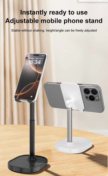 Adjustable Aluminum Phone Stand for Desk, Filming and Video Calls, Night Black - Image 2