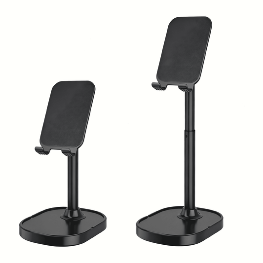 Adjustable Aluminum Phone Stand for Desk, Filming and Video Calls, Night Black