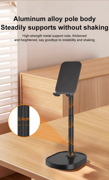 Adjustable Aluminum Phone Stand for Desk, Filming and Video Calls, Night Black - Image 4