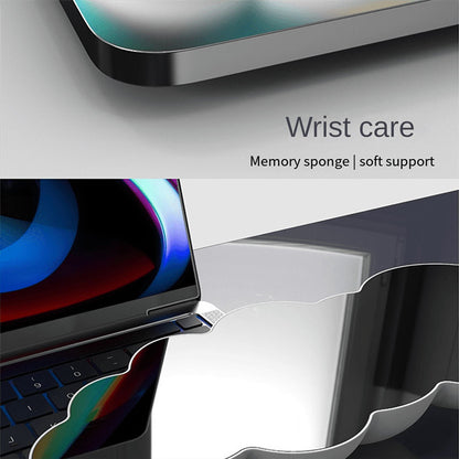 Cloud-Shaped Keyboard Wrist Rest, Memory Foam with PU Leather Cover, White - Image 3