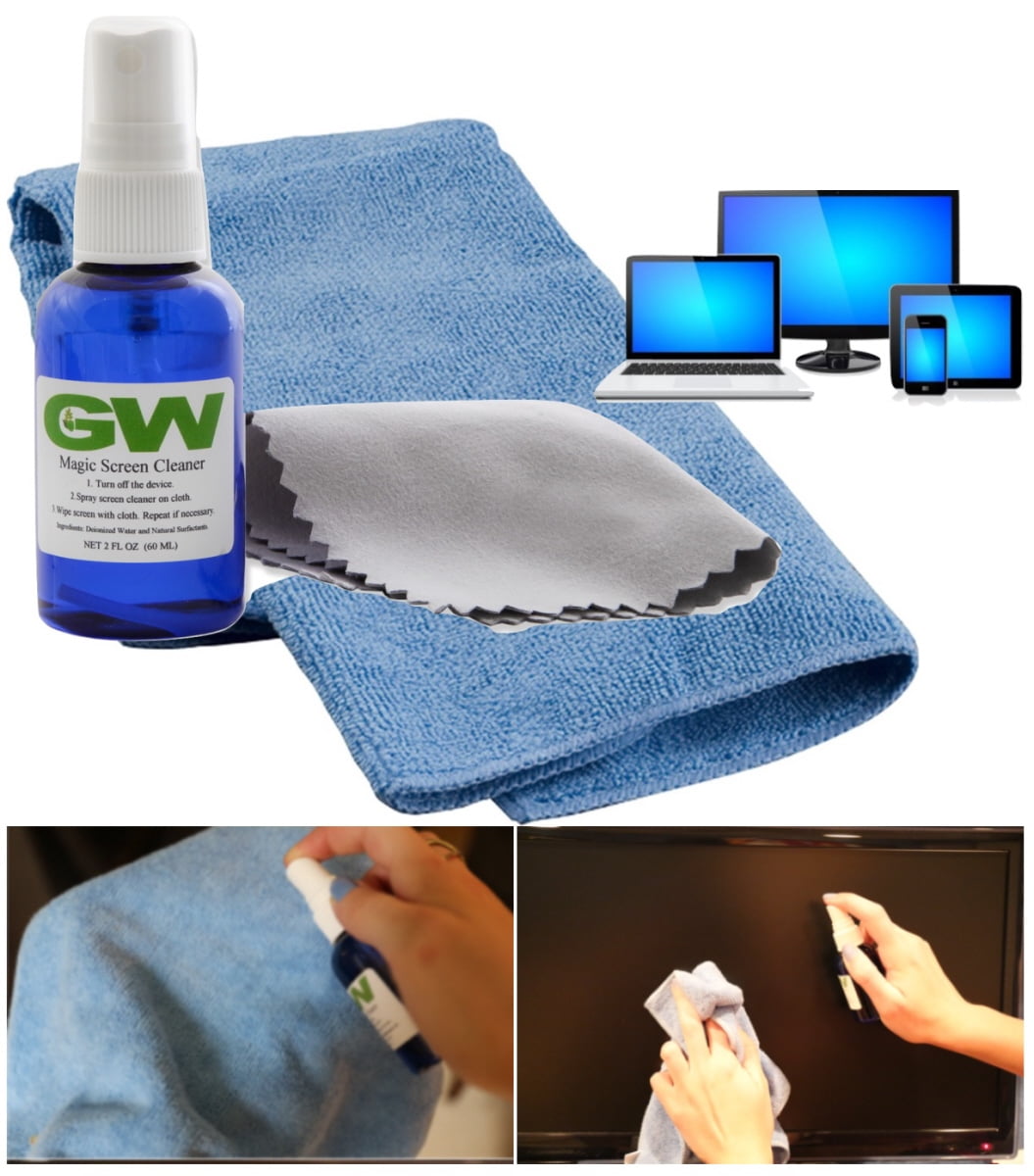 Screen Cleaner Kit with 2 oz Spray and Microfiber Cloth for Phones, Tablets and TVs - Image 2