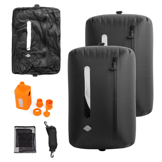 Travel Vacuum Compression Bags with Rechargeable Pump, 2-Pack 39 L Waterproof