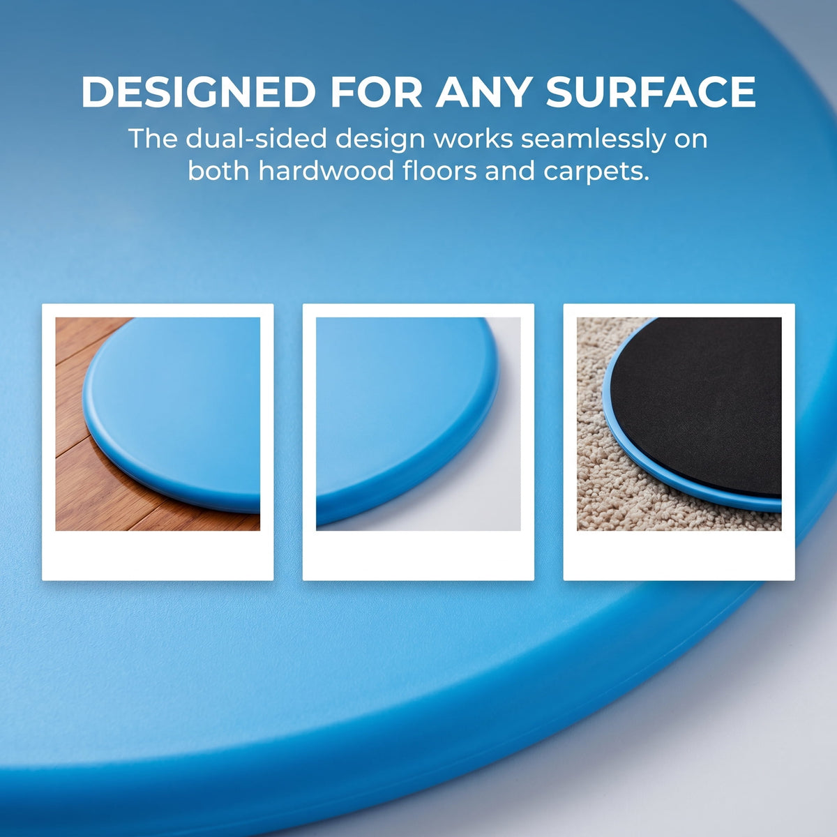 Dual-Sided Core Sliders for Carpet and Hard Floors, Pair of Gliding Discs - Image 4