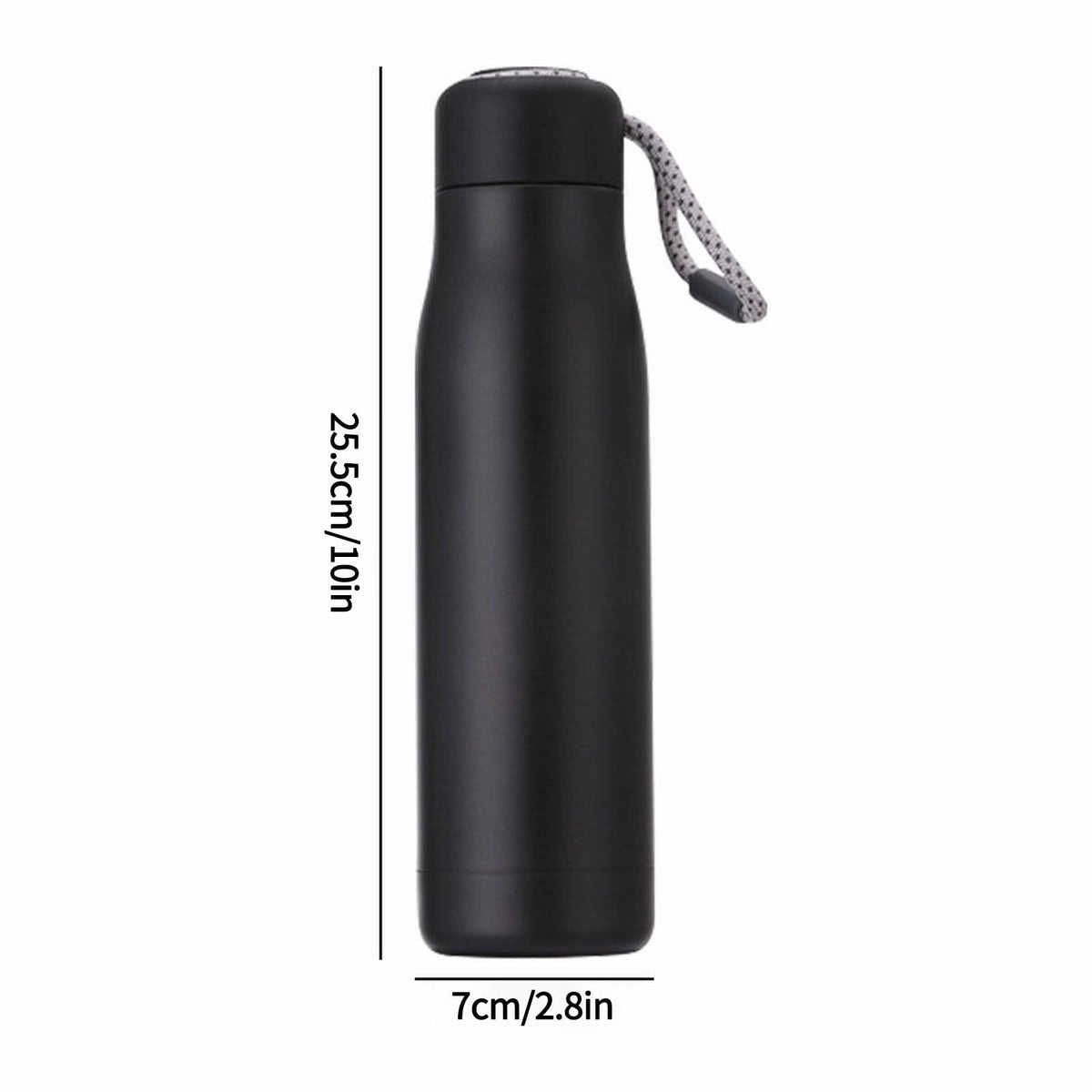 Insulated Stainless Steel Sports Bottle, 18.5 oz Double-Wall Leak-Proof, Blue - Image 3