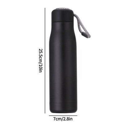 Insulated Stainless Steel Sports Bottle, 18.5 oz Double-Wall Leak-Proof, Blue - Image 3