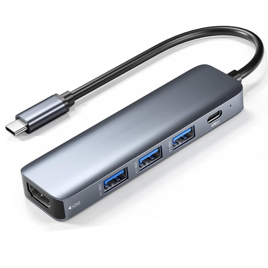 USB-C Hub 5-in-1 with 4K HDMI, 3 USB 3.0 Ports and 100 W Power Delivery