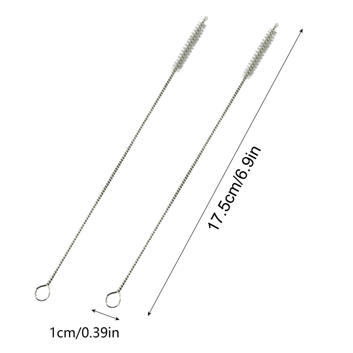 Stainless Steel Straw Cleaning Brush, 6.9 in Heavy-Duty Bristle Cleaner - Image 3