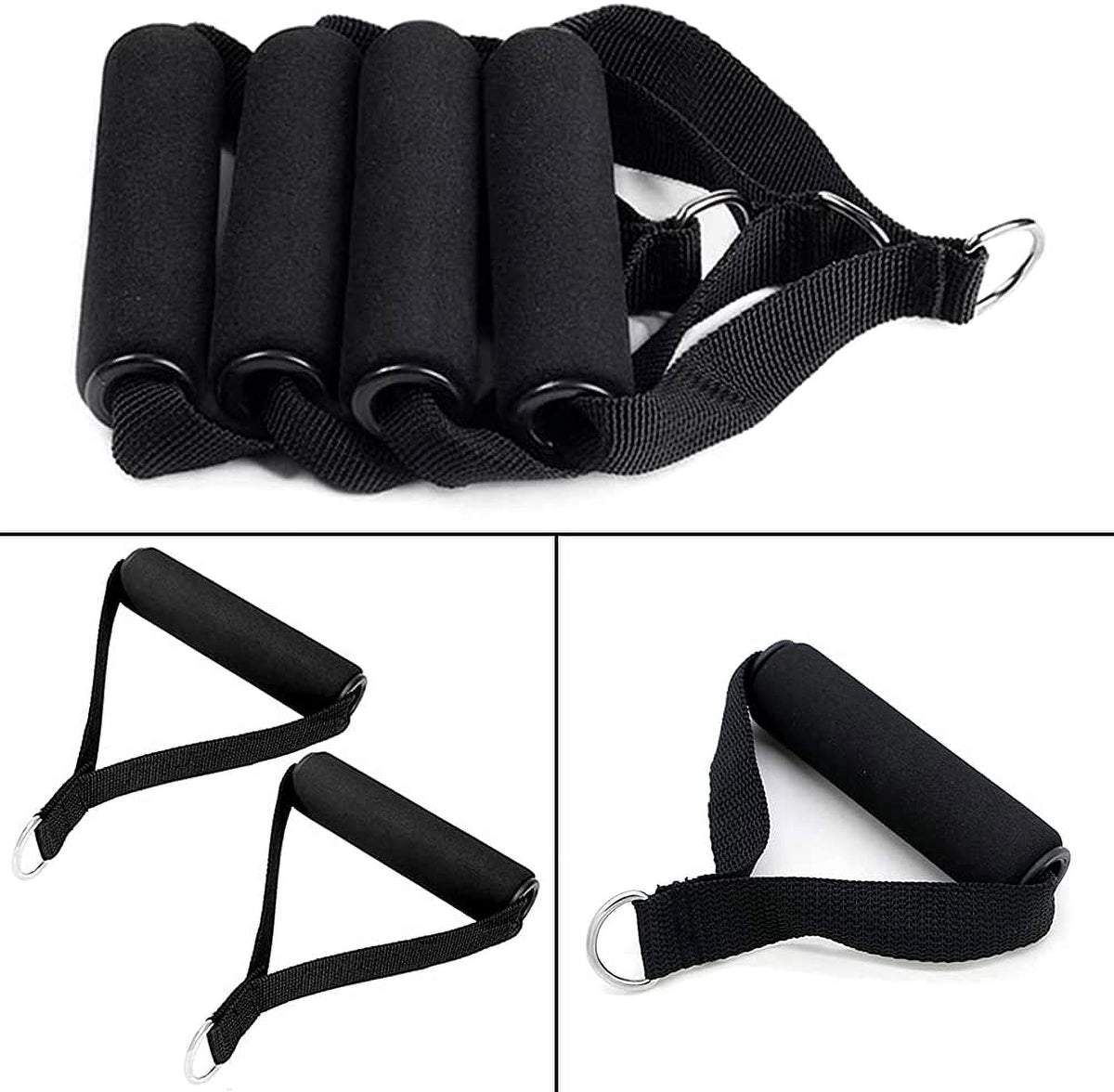 Foam Grip Handles for Resistance Bands, Set of 4, Non-Slip Sweat-Wicking Grips - Image 4