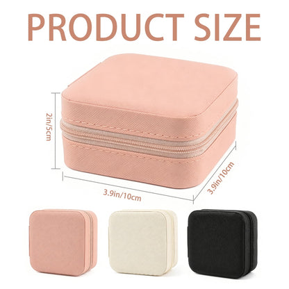 Mini Jewelry Organizer Cases, 3-Pack Travel Boxes in Pink, Black and White - Image 4