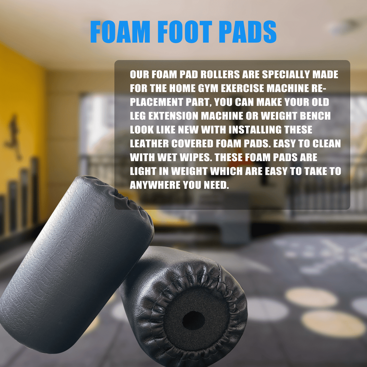 Foam Roller Pads with PU Leather Cover, 7 in Replacement Leg Extension Pads - Image 6