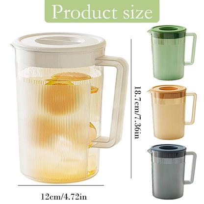 Half-Gallon Pitcher with Lid, 1.75 L BPA-Free Plastic Jug, Green - Image 3