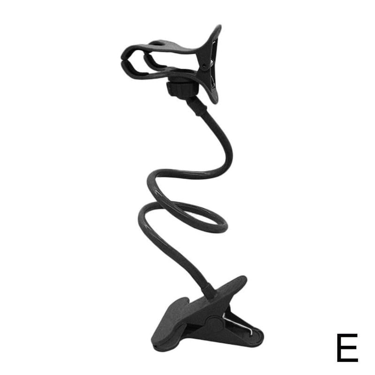 Flexible Gooseneck Phone Holder with Clamp and Suction Cup, 28 in Long Arm