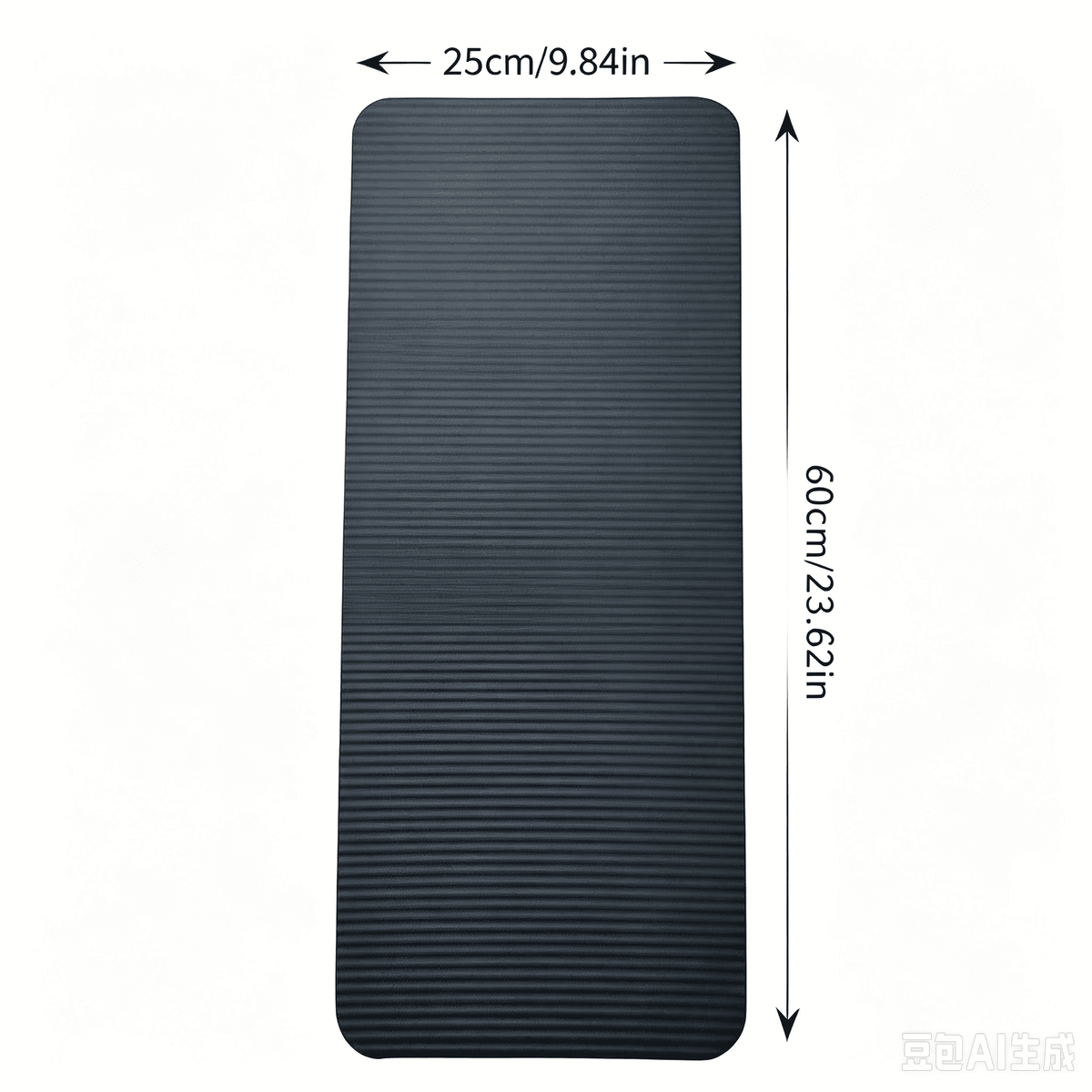 Thick Non-Slip Yoga Mat with Ribbed Texture for Pilates, Stretching and Floor Work - Image 4