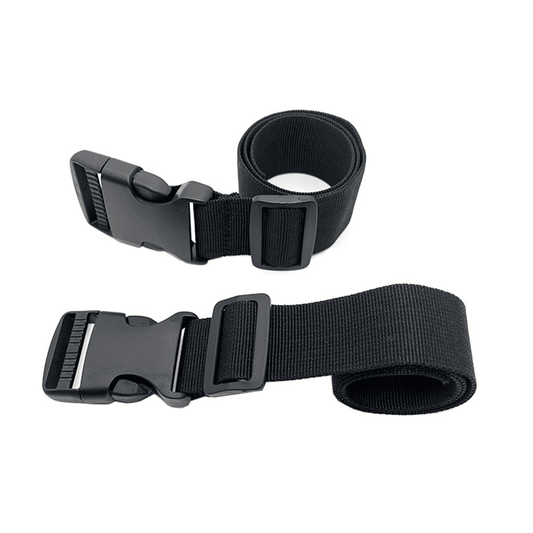 Adjustable Luggage Connector Straps, 3-Pack Heavy-Duty Nylon Suitcase Belts, Black