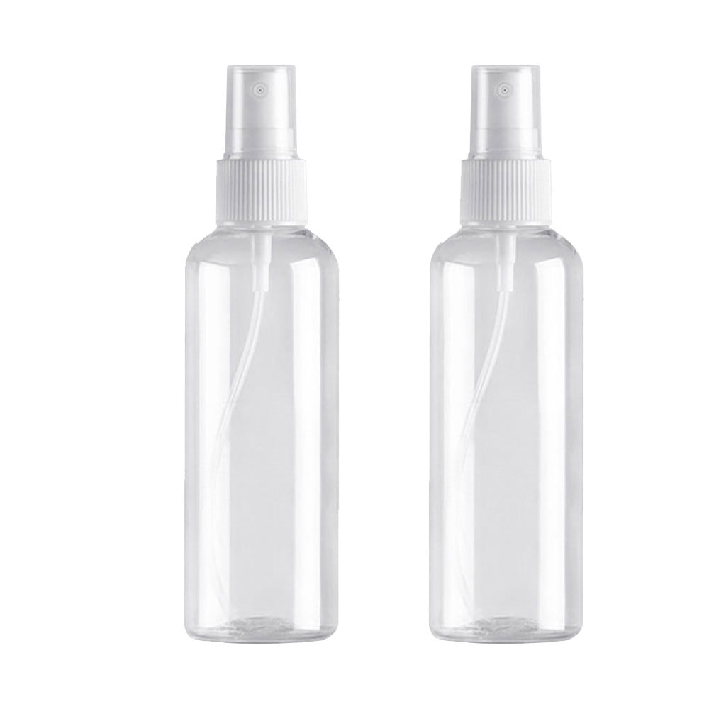 Fine-Mist Travel Spray Bottles, 100 ml Refillable, Set of 2, Clear