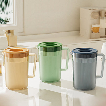Half-Gallon Pitcher with Lid, 1.75 L BPA-Free Plastic Jug, Green - Image 4