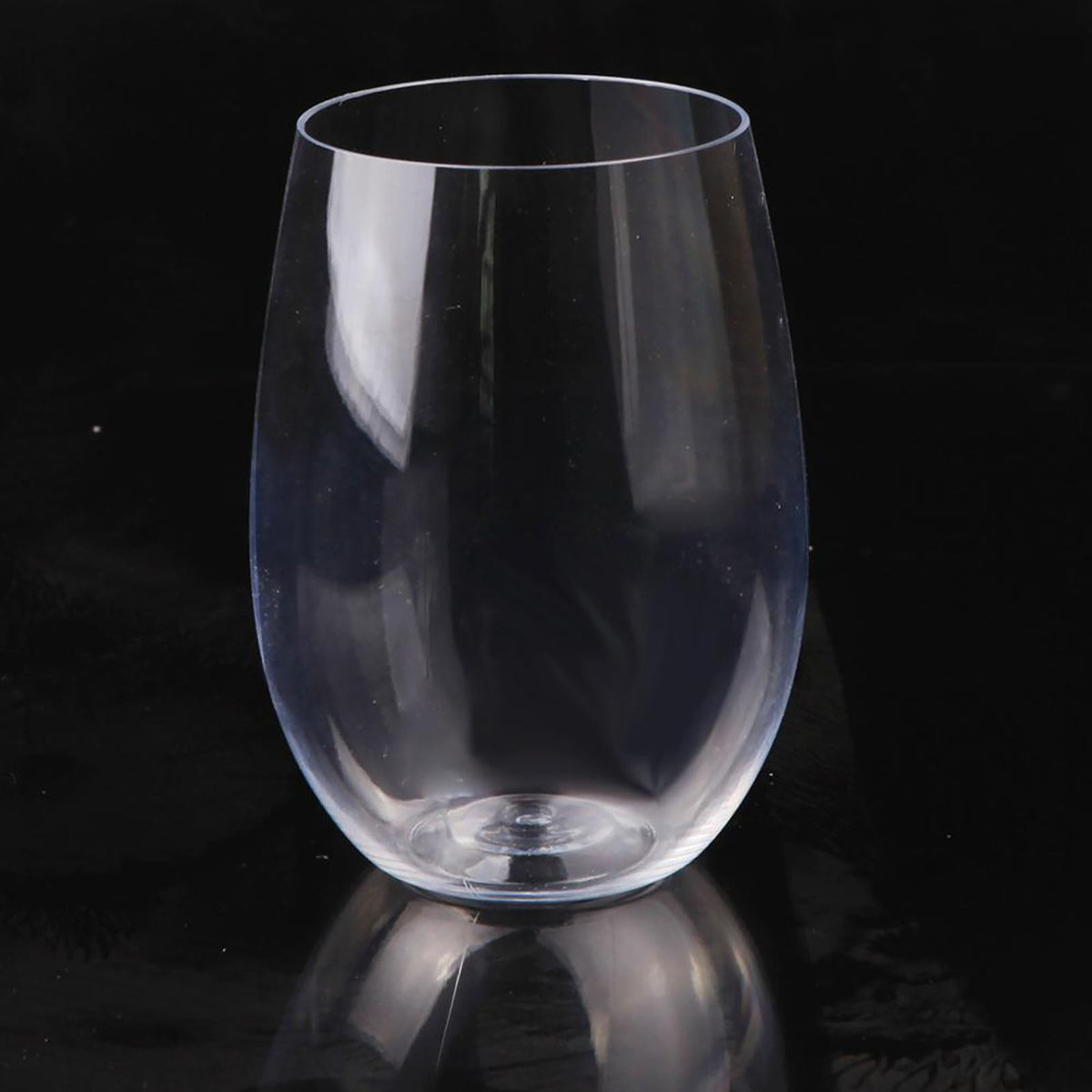 Shatterproof Plastic Wine Glass, 480 ml Egg-Shaped Stemmed Cup, Clear - Image 4