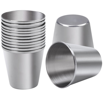 Stainless Steel Shot Glasses, 1.5 oz, Set of 12 Unbreakable Metal Cups