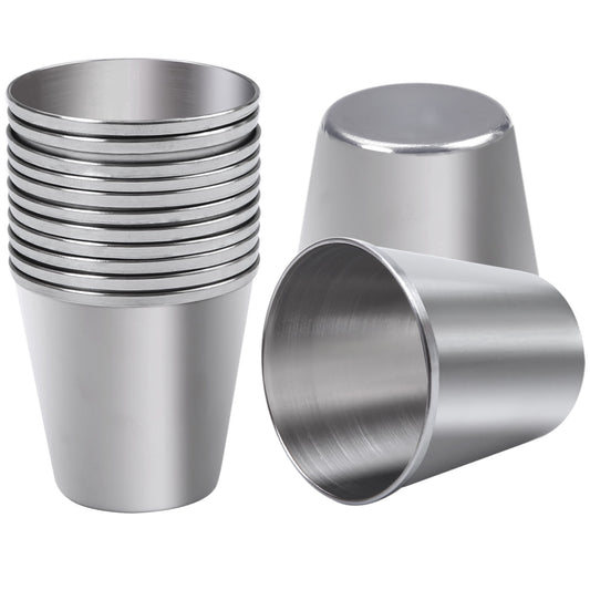 Stainless Steel Shot Glasses, 1.5 oz, Set of 12 Unbreakable Metal Cups