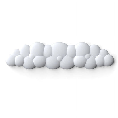 Cloud-Shaped Keyboard Wrist Rest, Memory Foam with PU Leather Cover, White