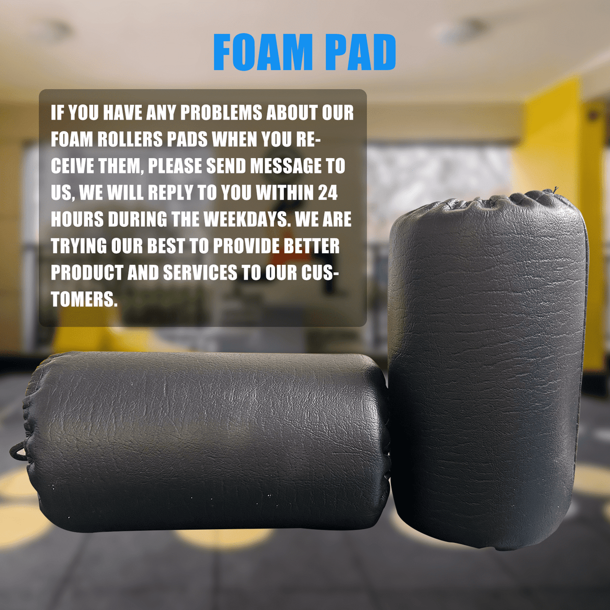 Foam Roller Pads with PU Leather Cover, 7 in Replacement Leg Extension Pads - Image 4