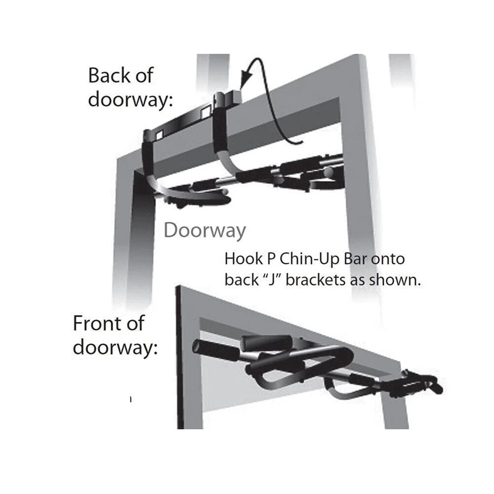 Foldable Doorway Pull-Up Bar with 12 Grips, Steel, Supports 300 lb - Image 6