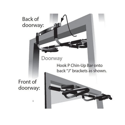 Foldable Doorway Pull-Up Bar with 12 Grips, Steel, Supports 300 lb - Image 6
