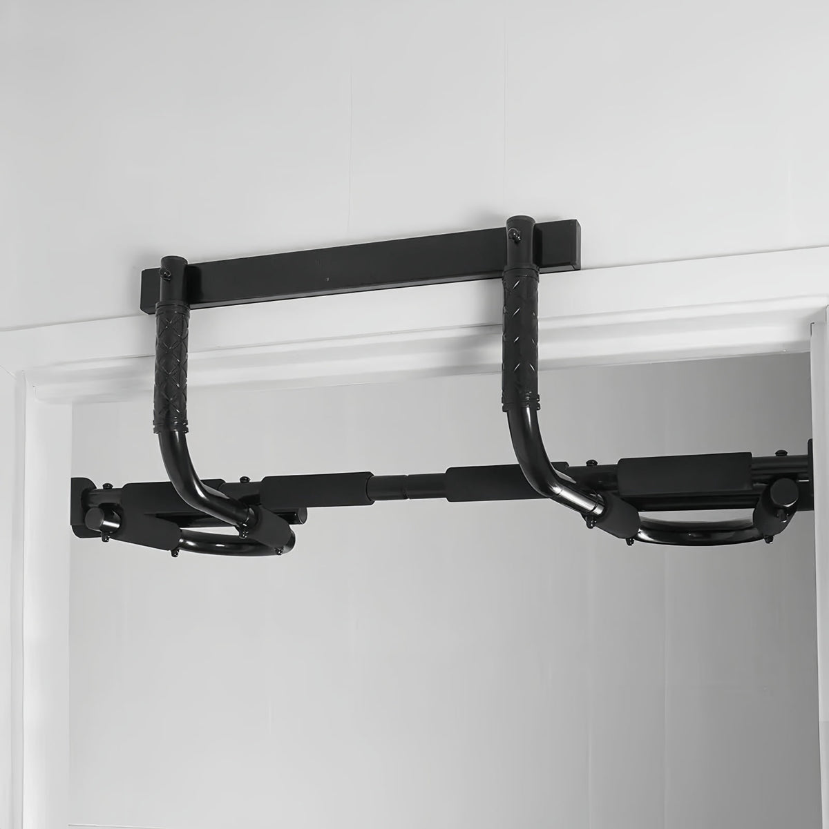 Foldable Doorway Pull-Up Bar with 12 Grips, Steel, Supports 300 lb - Image 3