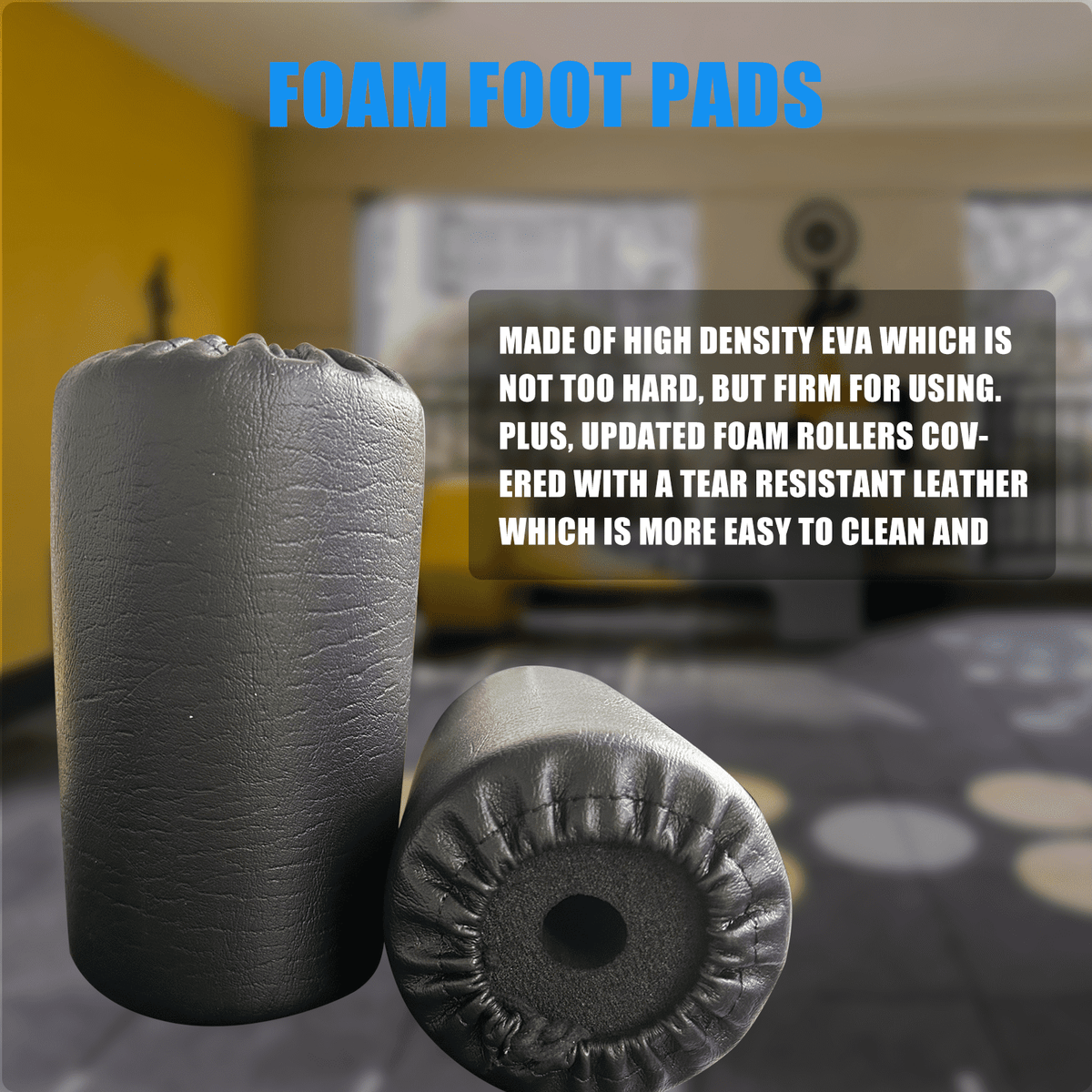 Foam Roller Pads with PU Leather Cover, 7 in Replacement Leg Extension Pads - Image 5