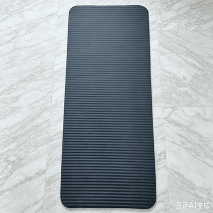 Thick Non-Slip Yoga Mat with Ribbed Texture for Pilates, Stretching and Floor Work - Image 5