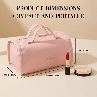 Expandable 4-in-1 Makeup and Toiletry Bag with Detachable Pockets, Pink - Image 6