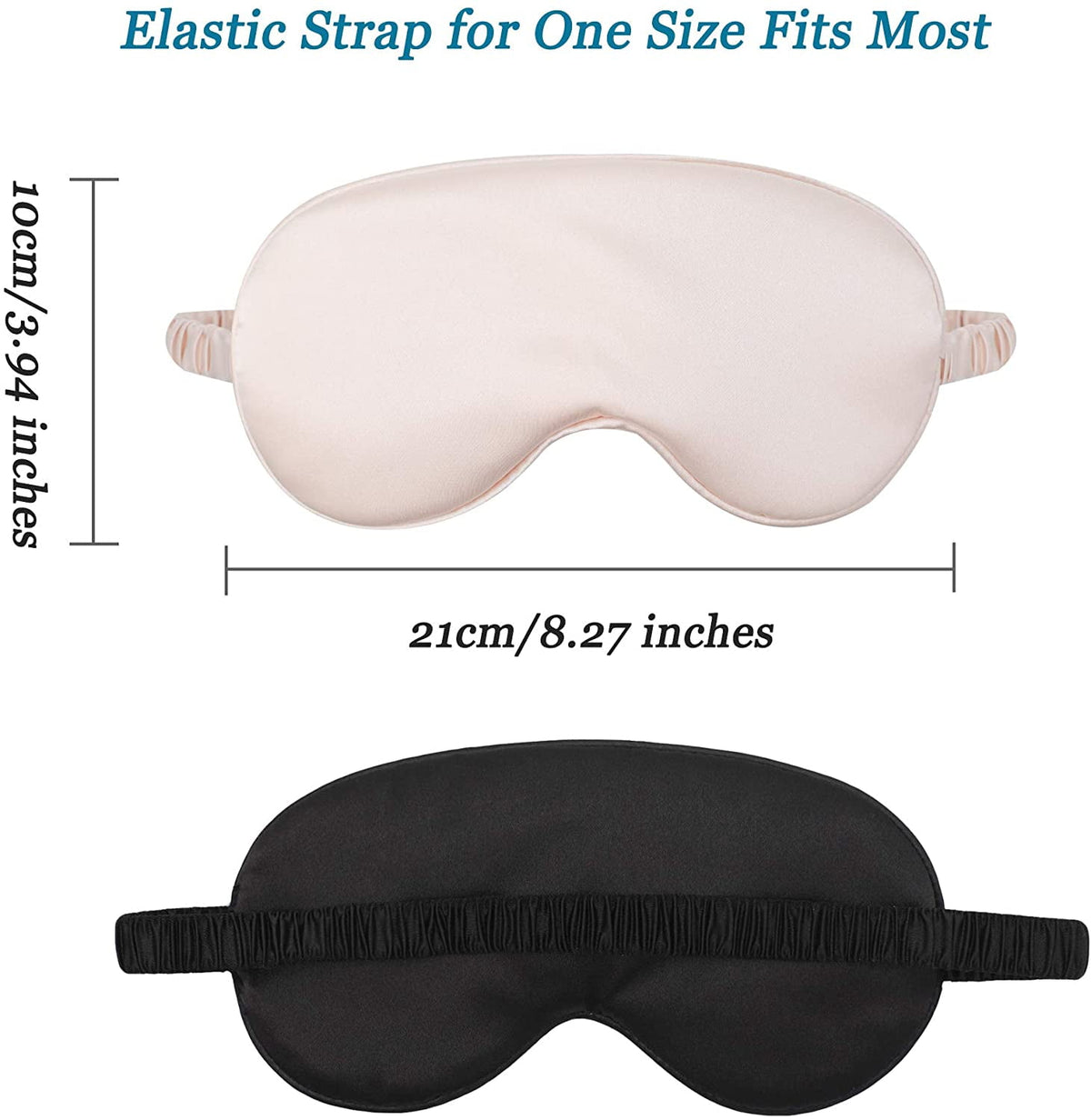 Satin Sleep Masks, 2-Pack Blackout Eye Covers with Elastic Strap - Image 5