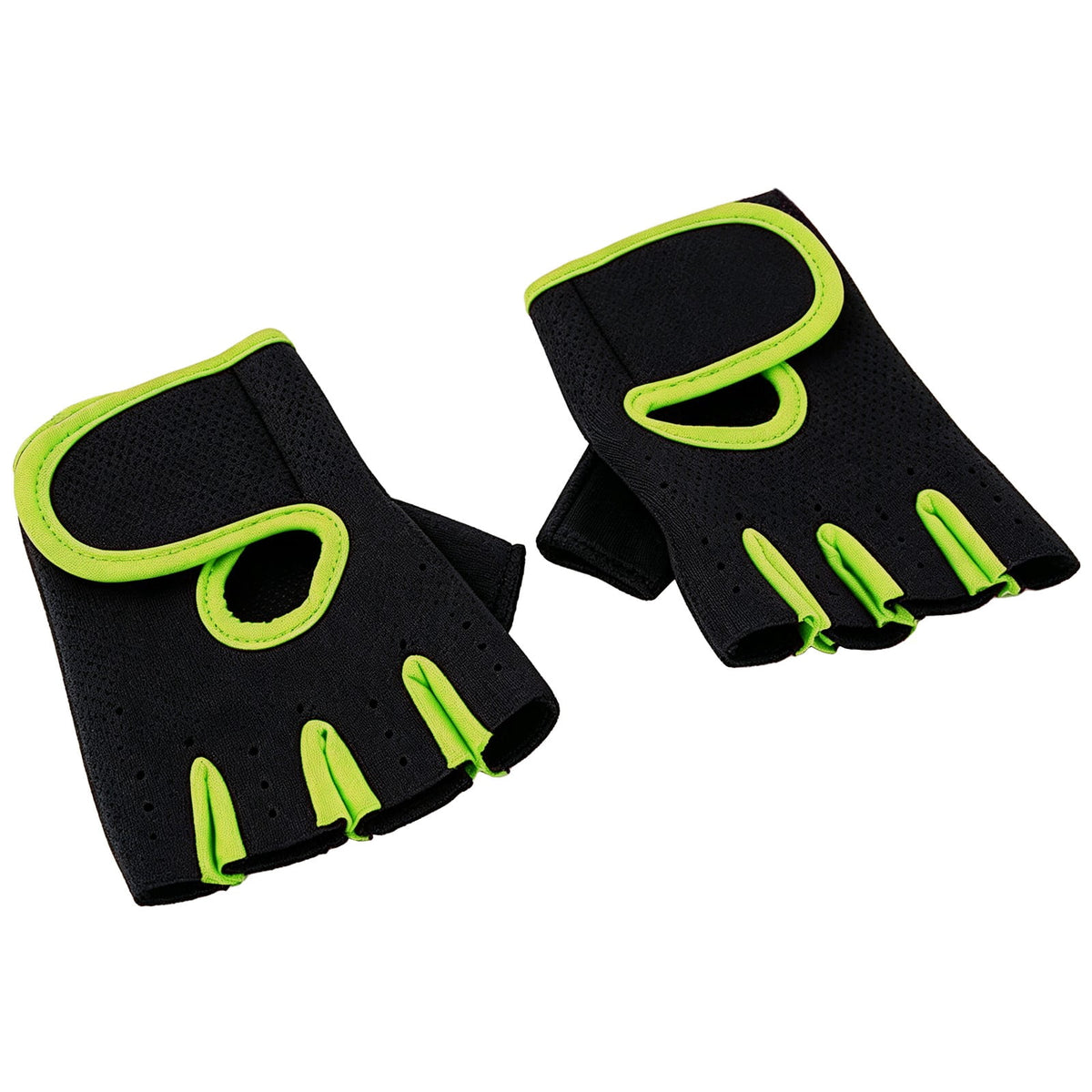 Half-Finger Workout Gloves with Wrist Wrap and Silicone Grip Palms, Yellow