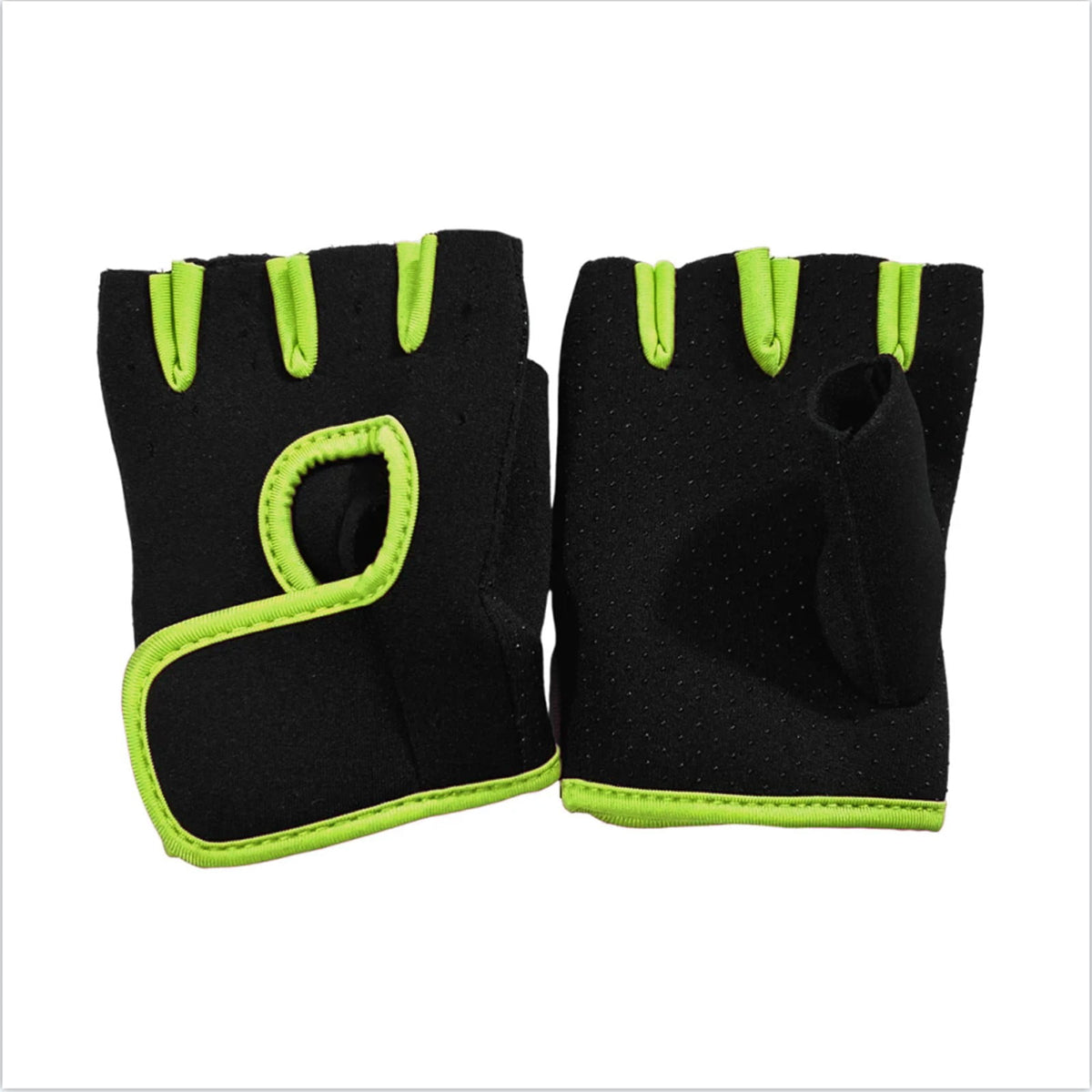 Half-Finger Workout Gloves with Wrist Wrap and Silicone Grip Palms, Yellow - Image 3