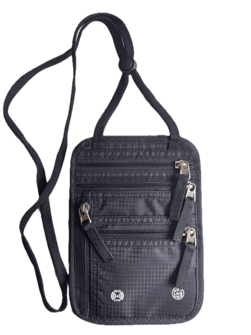 RFID-Blocking Neck Wallet, Slim Lightweight Passport and Card Pouch for Travel - Image 6