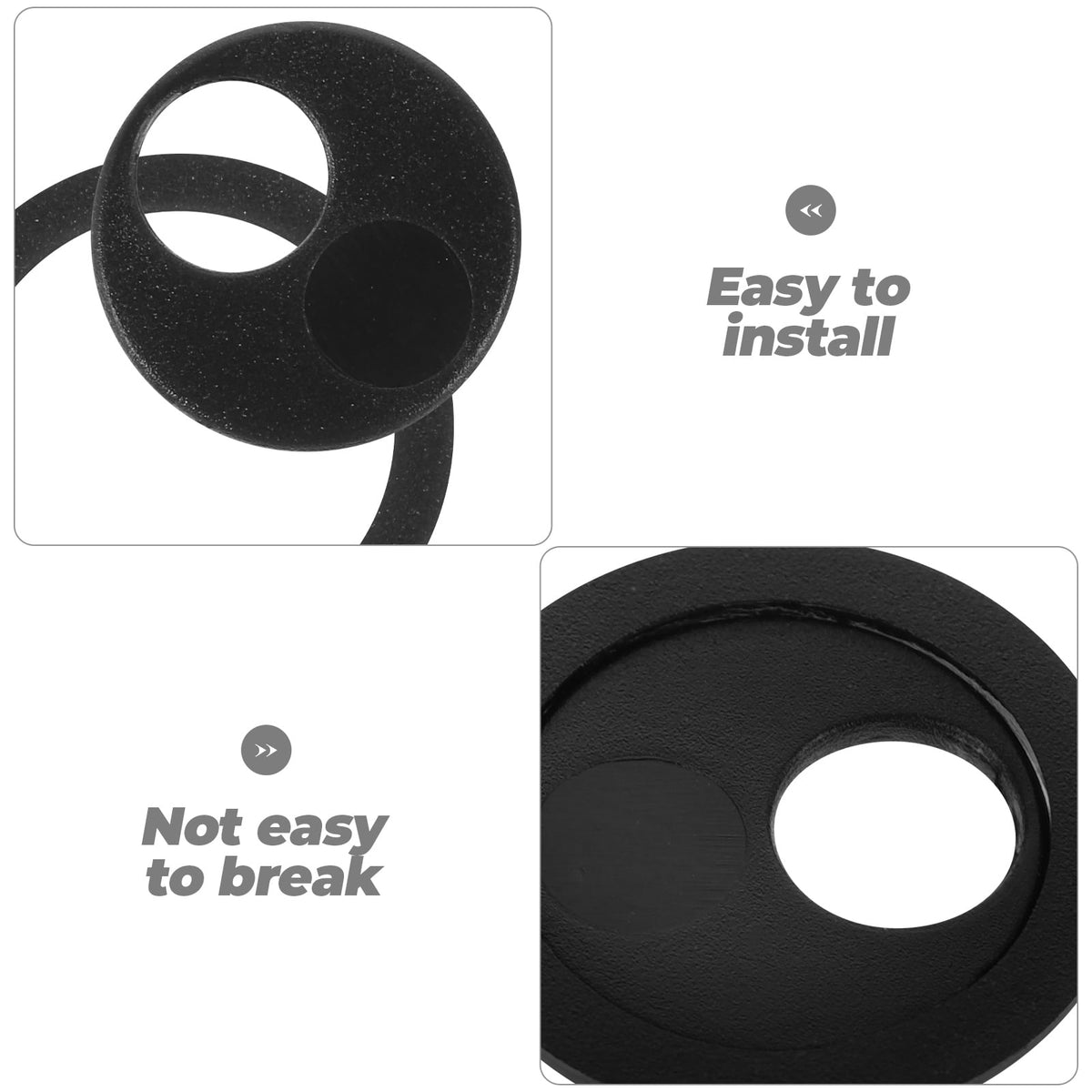 Phone Camera Privacy Covers, 6-Pack Slide-Open Webcam Lens Protectors, Black - Image 3