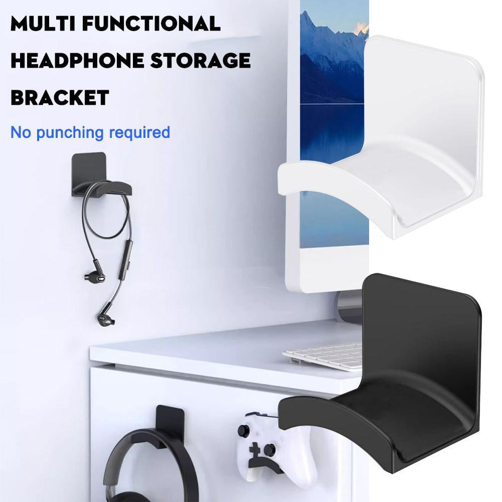 Under-Desk Headphone Hanger, No-Drill Adhesive Headset Hook and Stand - Image 4