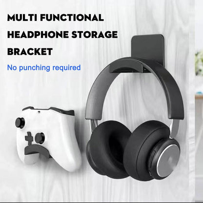 Under-Desk Headphone Hanger, No-Drill Adhesive Headset Hook and Stand - Image 2
