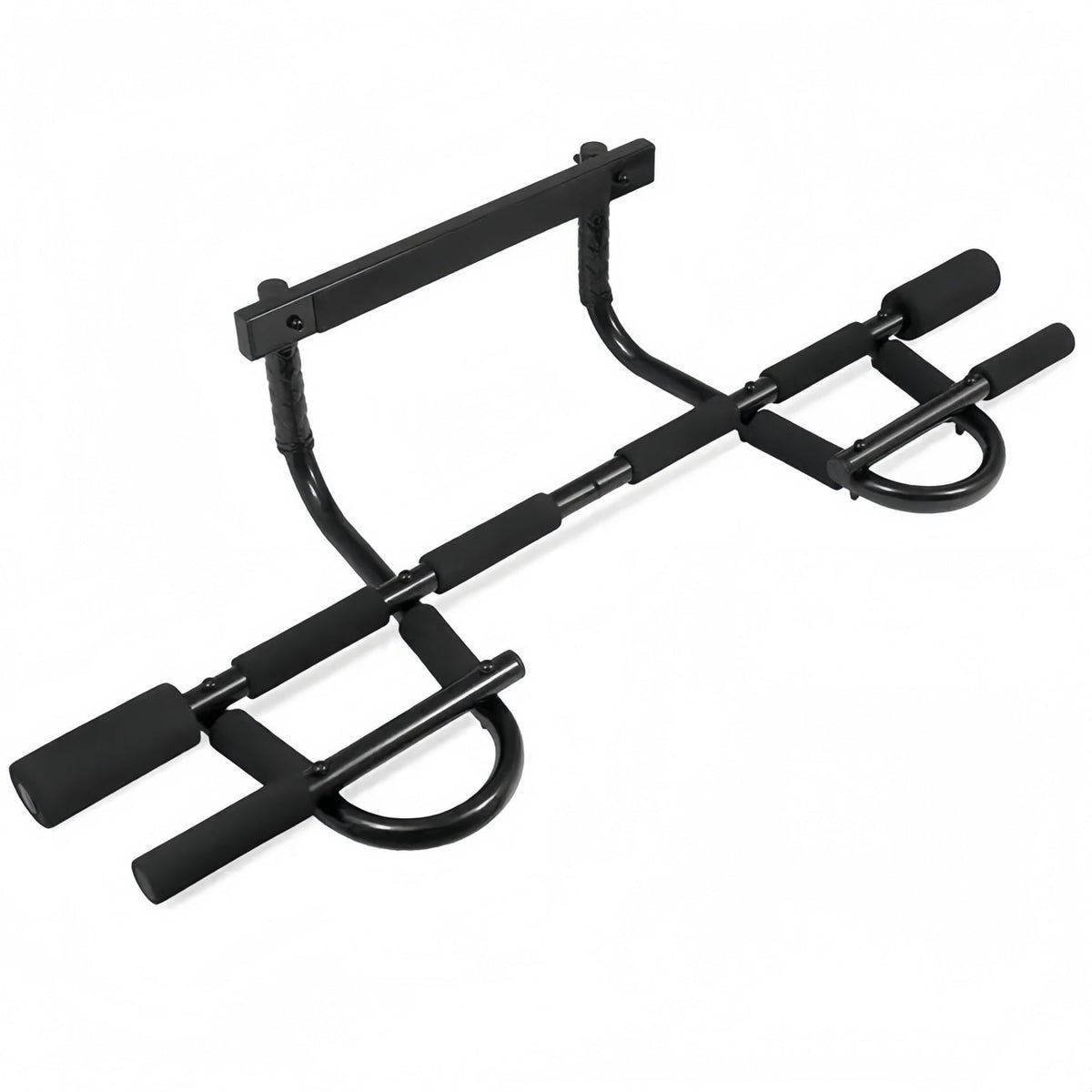 Foldable Doorway Pull-Up Bar with 12 Grips, Steel, Supports 300 lb