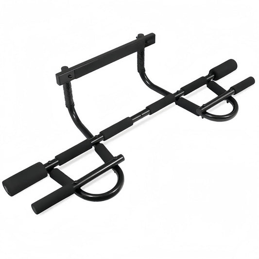 Foldable Doorway Pull-Up Bar with 12 Grips, Steel, Supports 300 lb