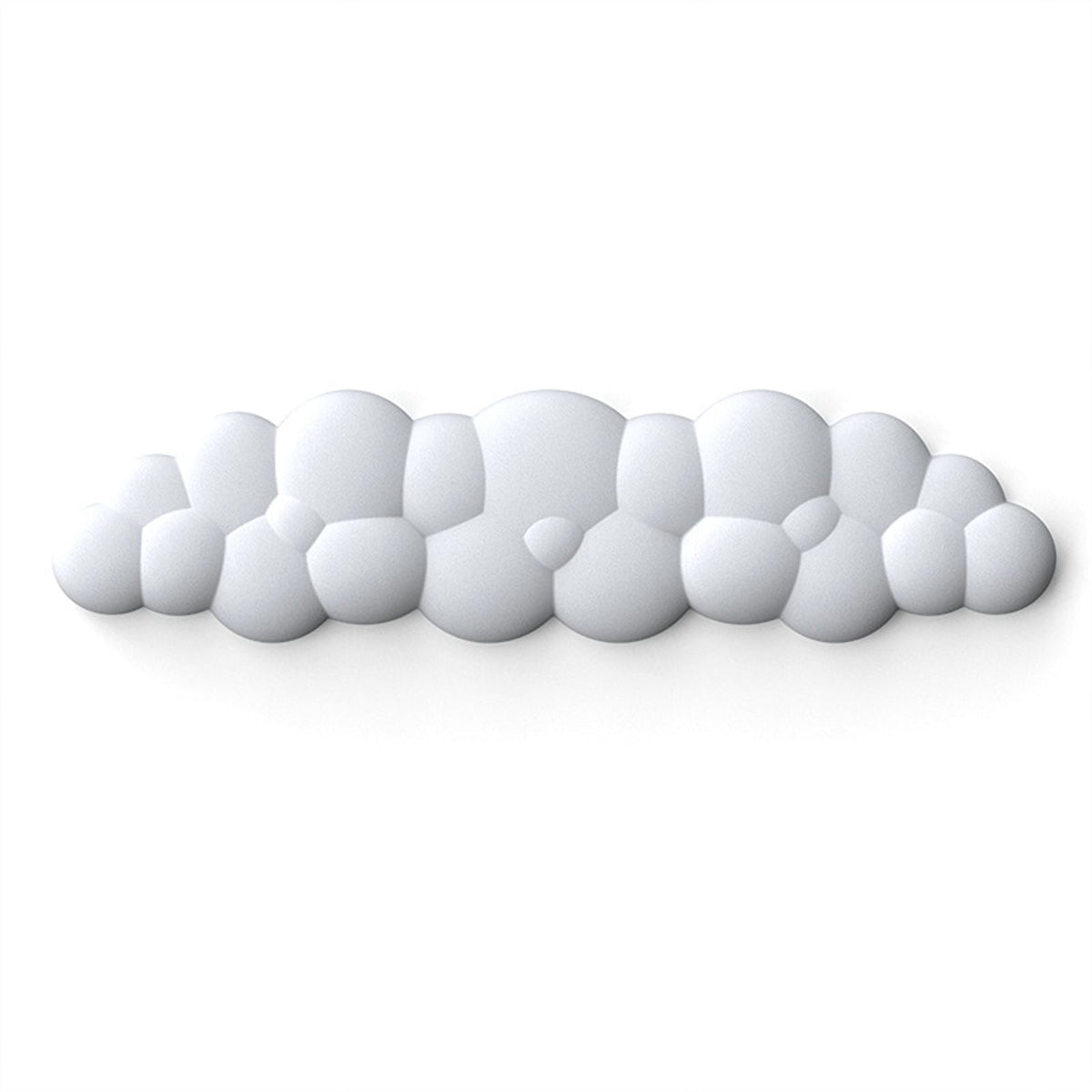 Cloud-Shaped Keyboard Wrist Rest, Memory Foam with PU Leather Cover, White - Image 4