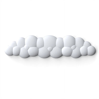 Cloud-Shaped Keyboard Wrist Rest, Memory Foam with PU Leather Cover, White - Image 4