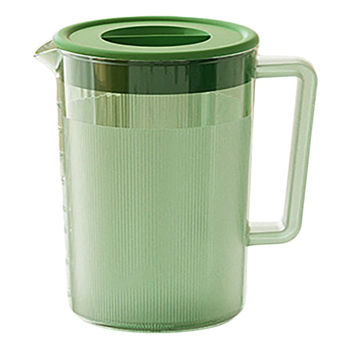 Half-Gallon Pitcher with Lid, 1.75 L BPA-Free Plastic Jug, Green